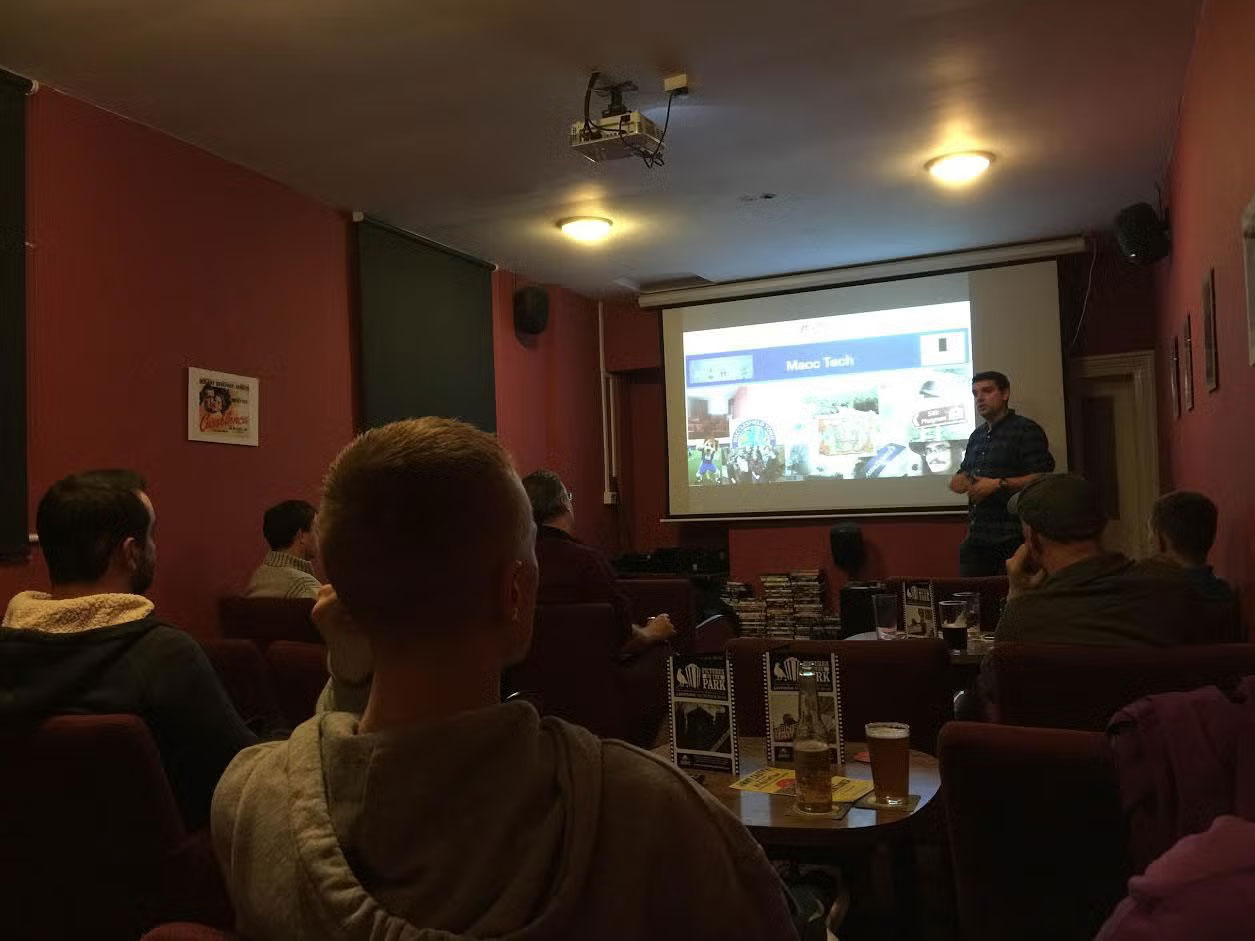 Tony Hine presenting at The Park Tavern