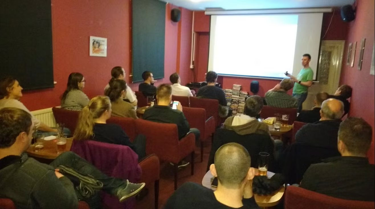 Mike Irving introducing talks at The Park Tavern