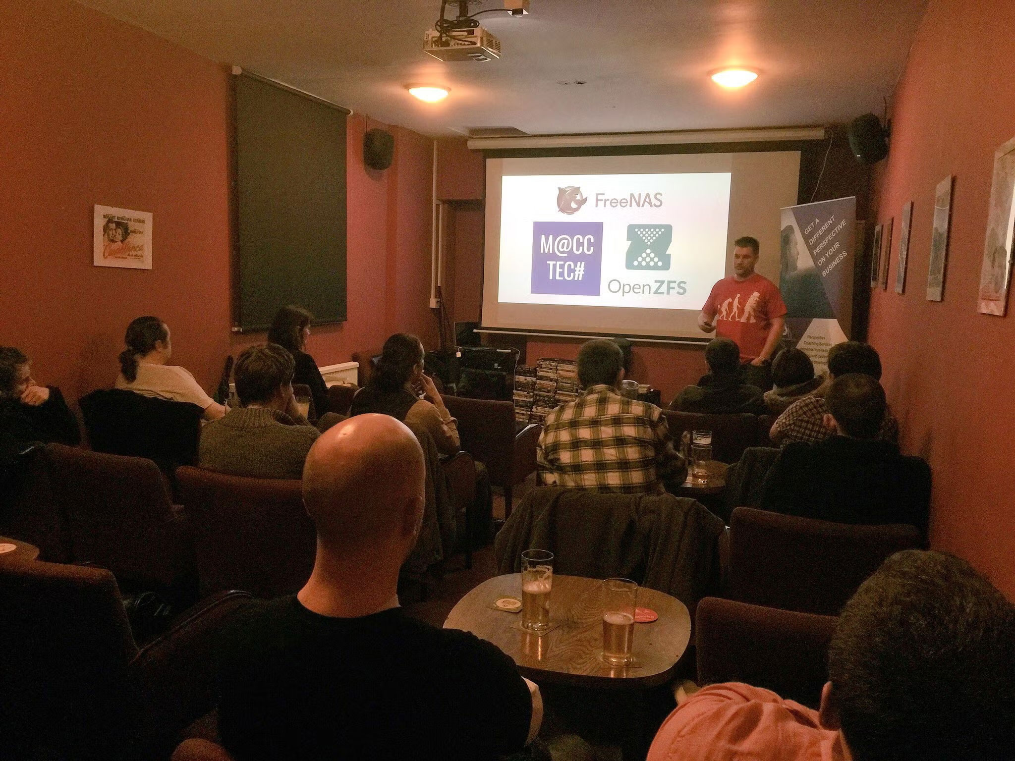 Piotr Kula presenting at The Park Tavern