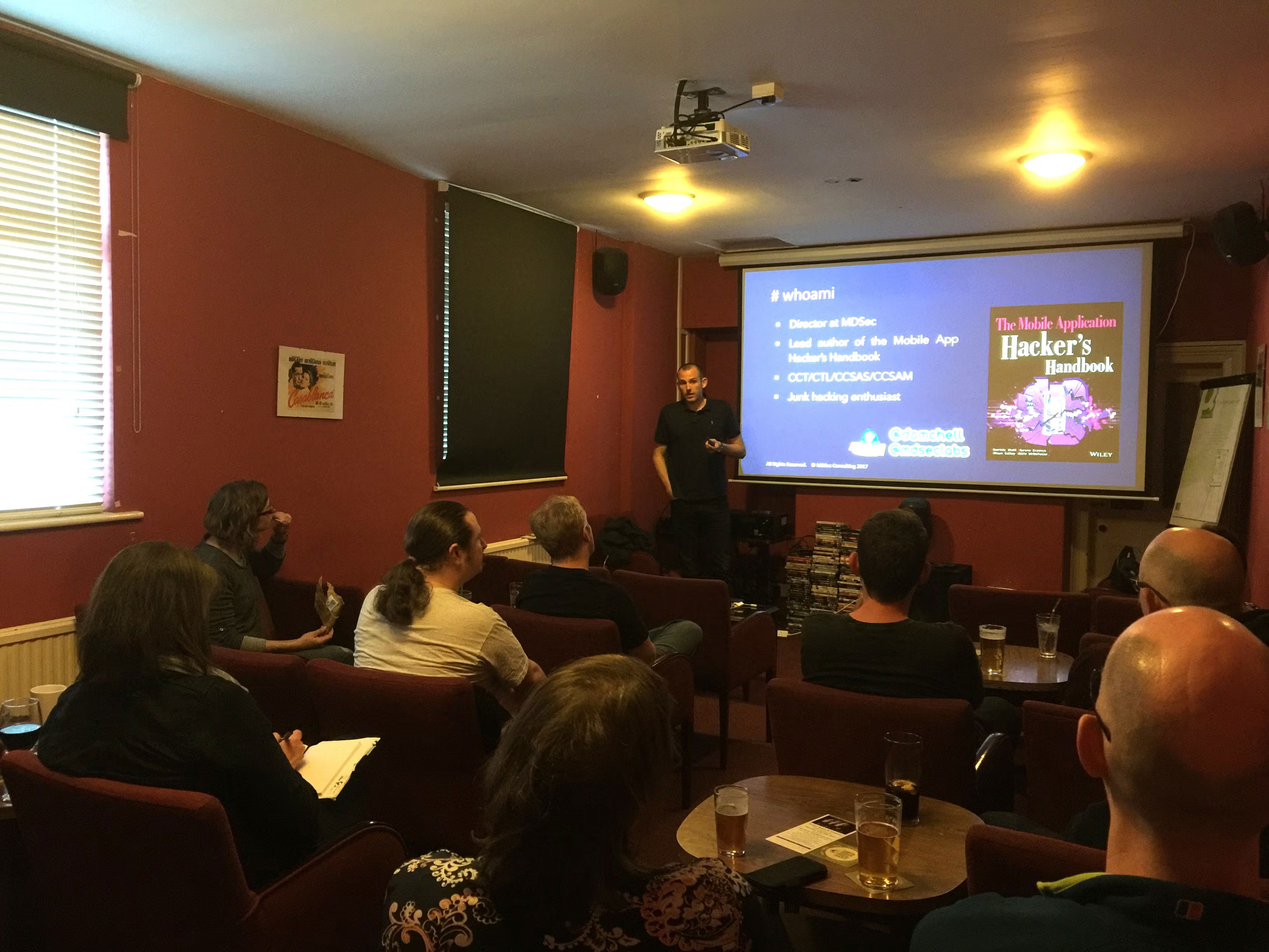 Dominic Chell presenting at The Park Tavern