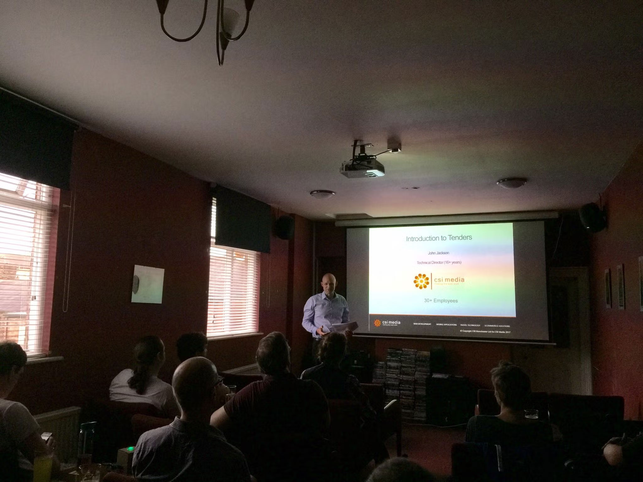 John Jackson presenting at The Park Tavern