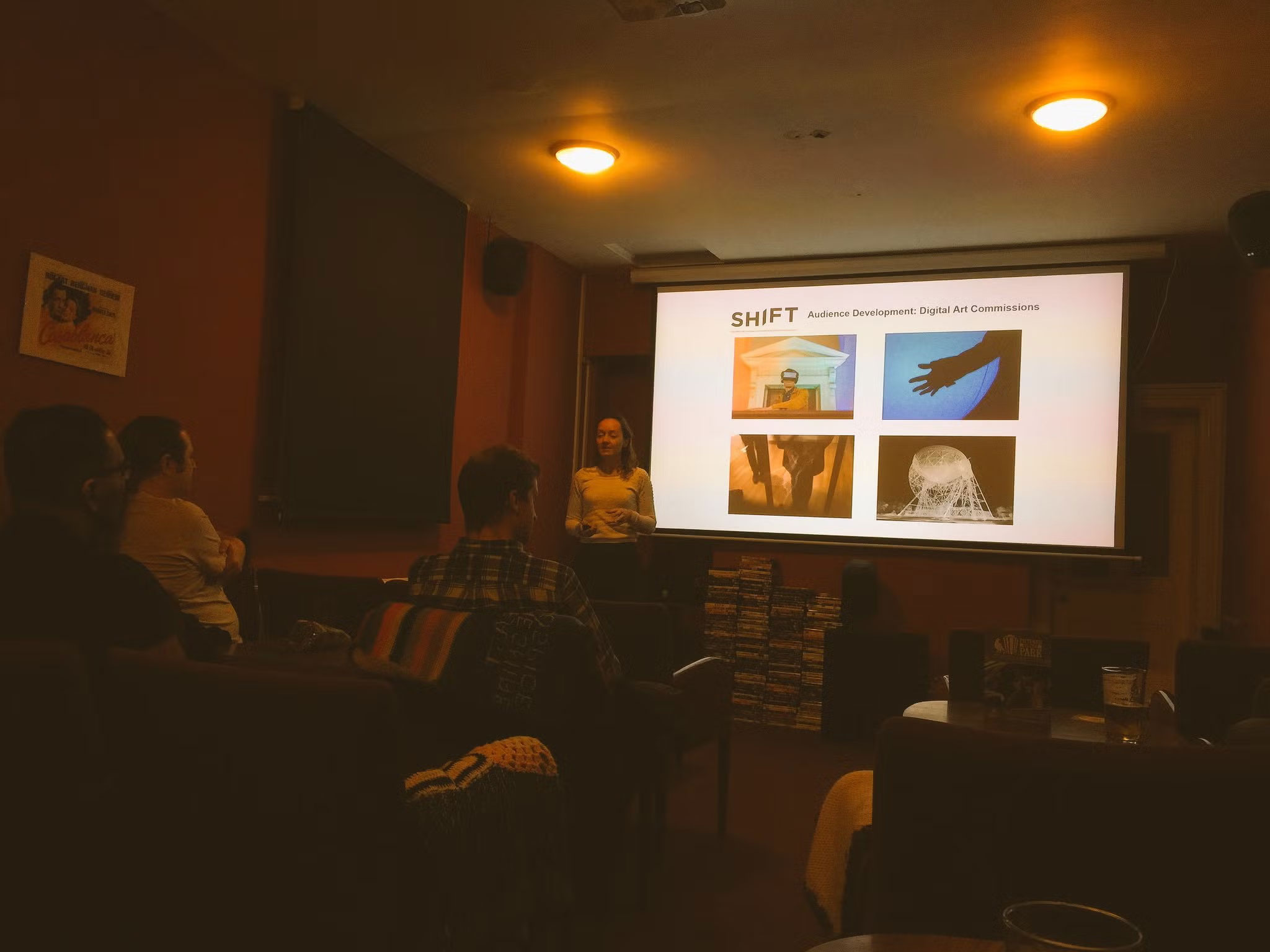 Marieke Navin presenting at The Park Tavern