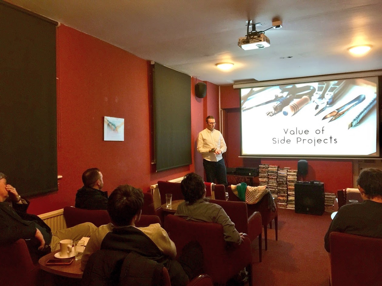 Adam Davis presenting at The Park Tavern