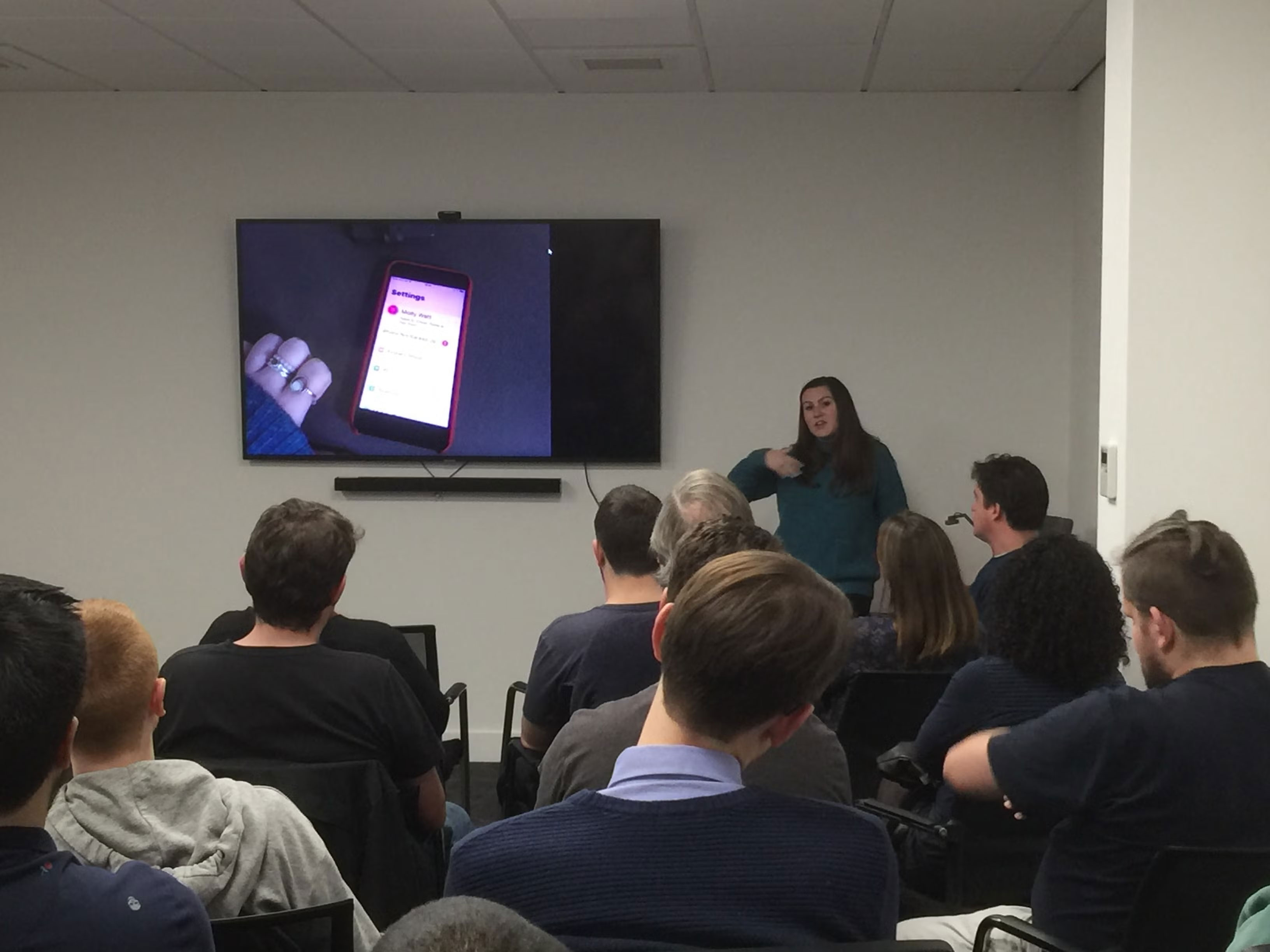 Molly presenting at Sigma, Macclesfield