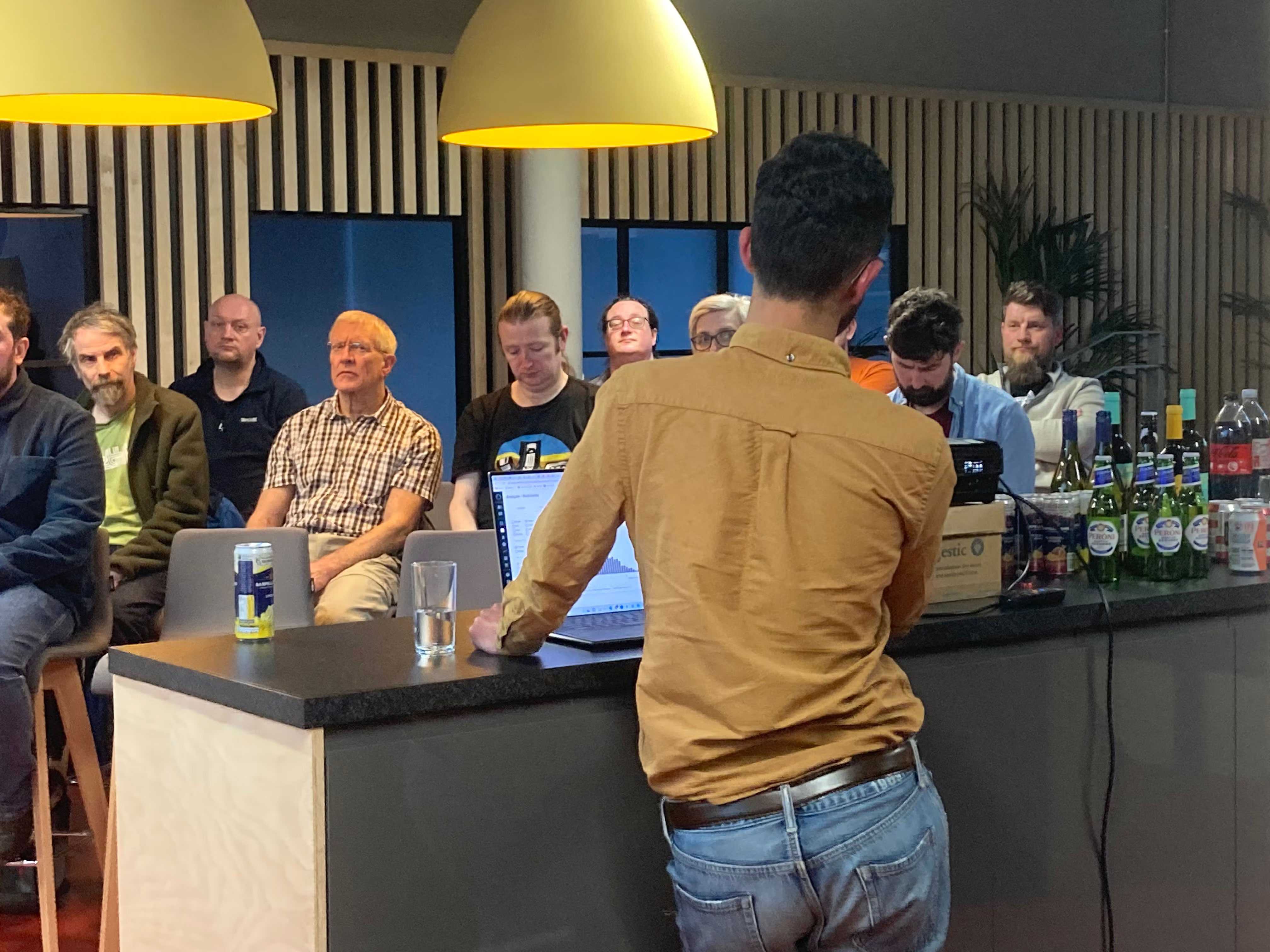 Dan presenting at the audience at Nexer Digital, Macclesfield