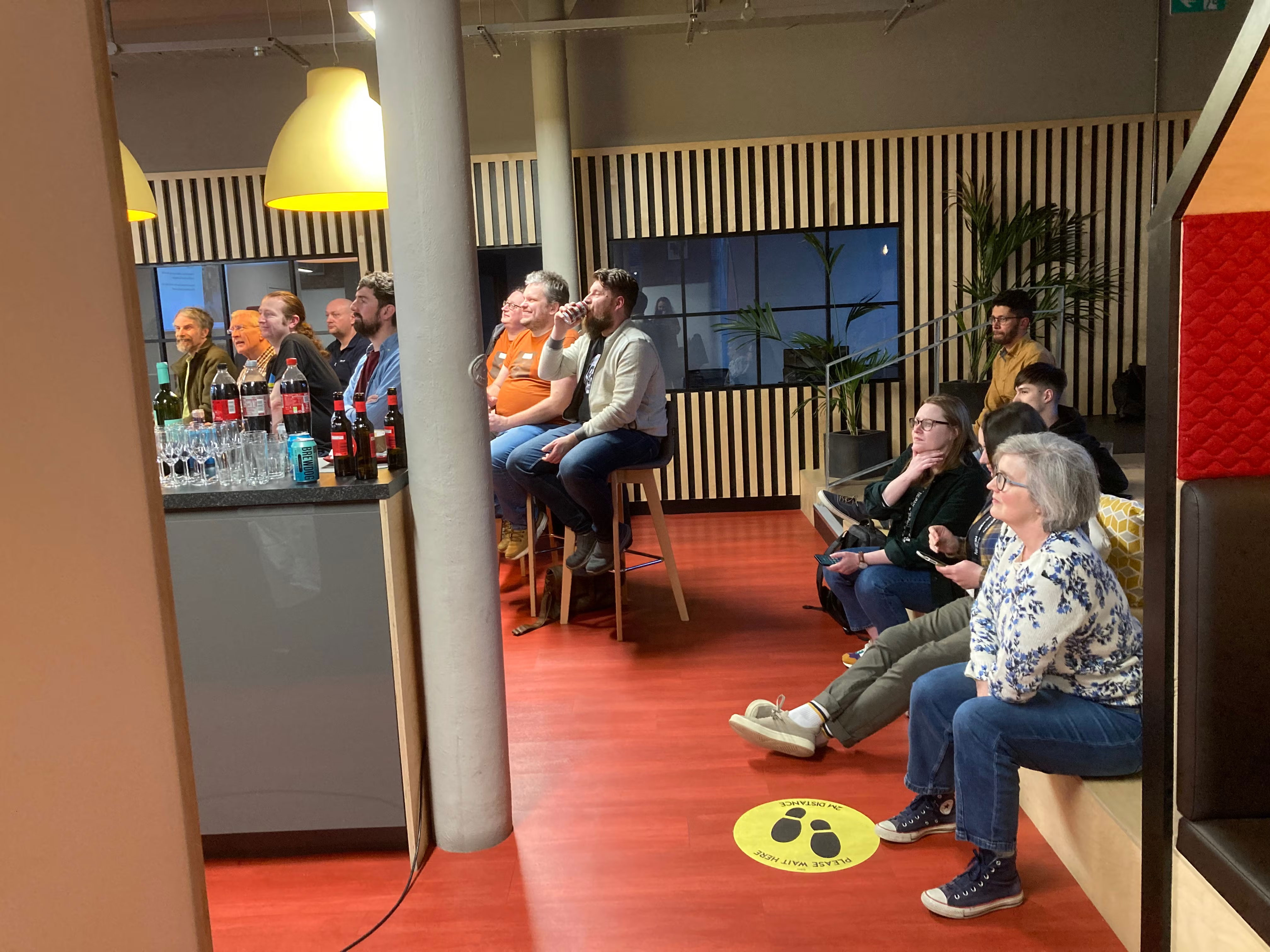 Side view, audience, drinks at Nexer Digital, Macclesfield