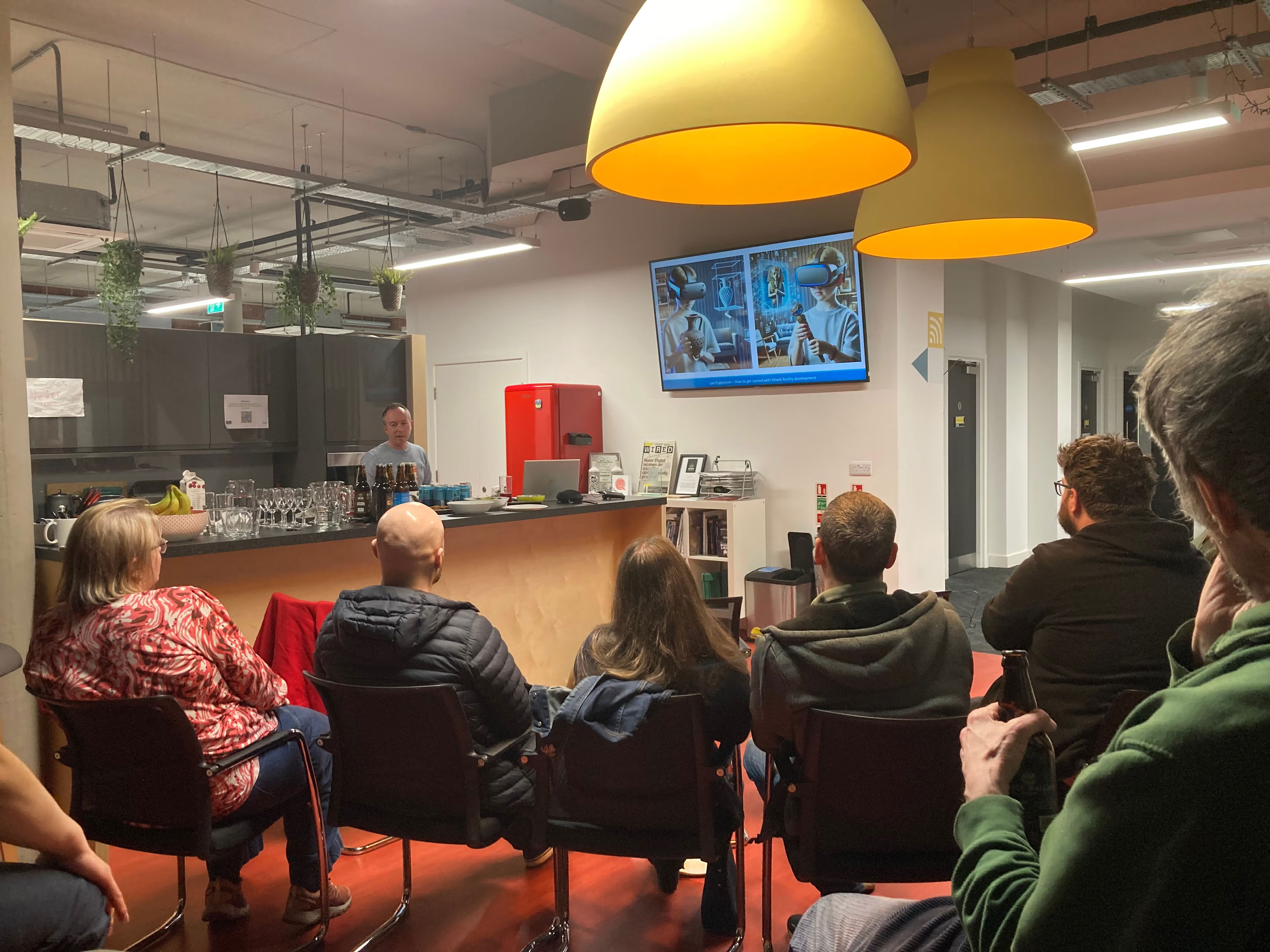 View from the audience, Lee Englestone presenting.