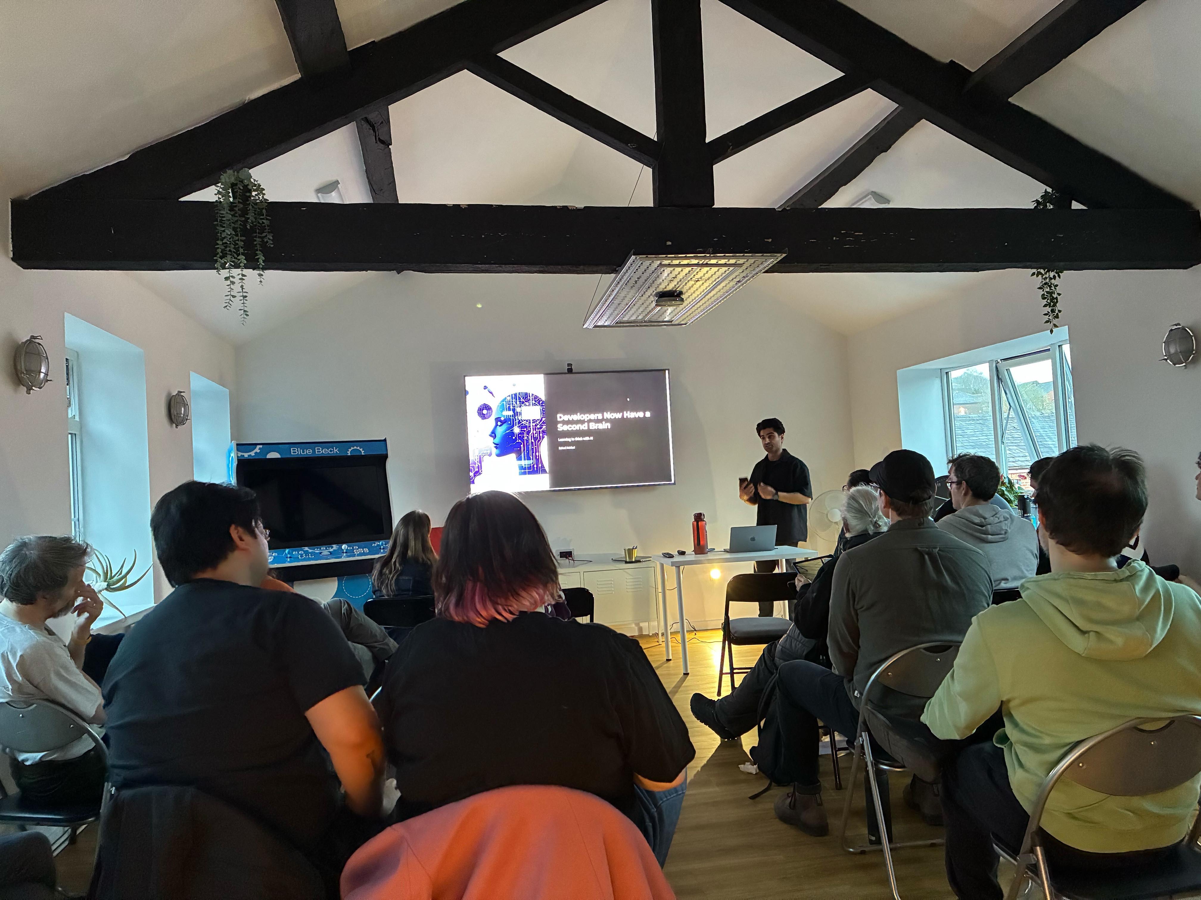 Full audience watching Zahed's presentation
