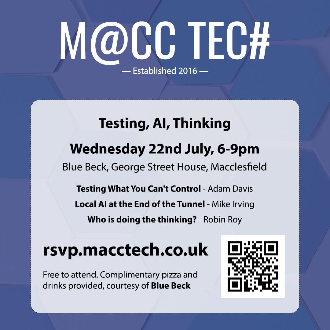 Macc Tech 22nd July 2026 event flyer