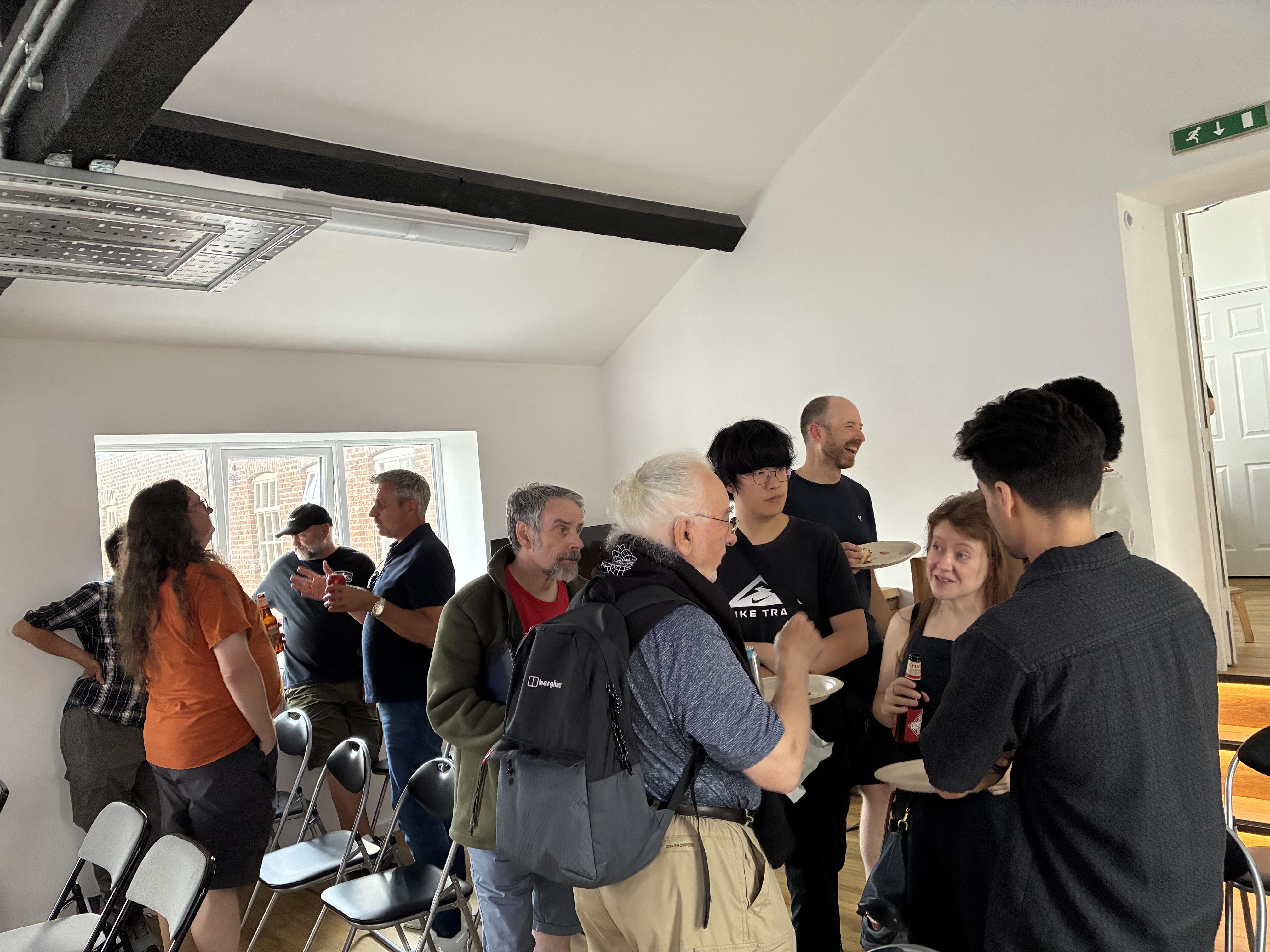 Busy networking amongst event attendees